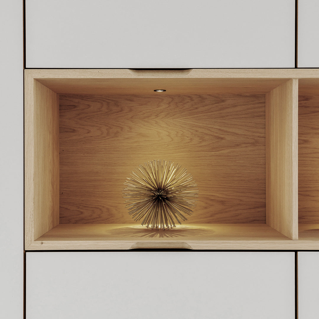 Houtmerk - Wandmeubel Azur met werkplek - Massief hout maatwerk Kasten Houtmerk