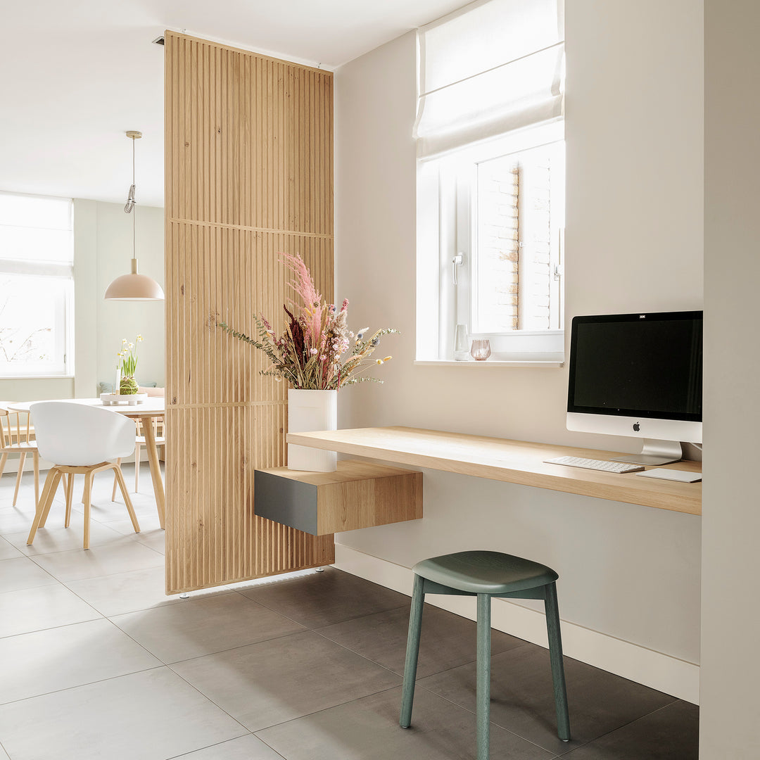 Houtmerk - Kast Duna 03 - Hoge kast met Spatio vak en bureaublad Kastcombinatie Houtmerk