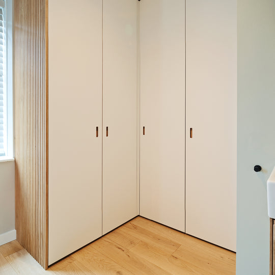 Houtmerk - Kast Scala 09 - Hoge kledingkast met open vakken Kastcombinatie Houtmerk