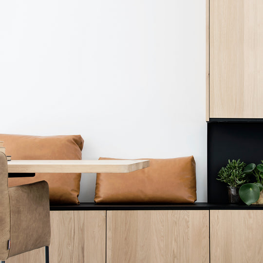 Houtmerk Domus® - Haardmeubel - Massief hout met plaatstaal Haardmeubels Houtmerk