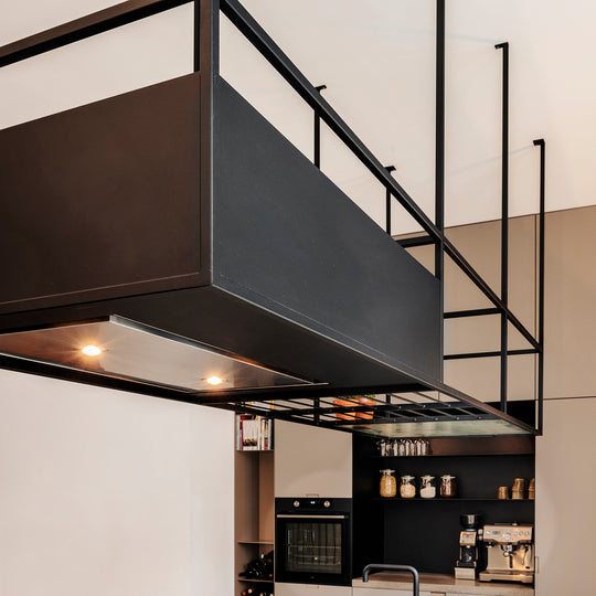 Houtmerk Ratio® - Plafondrek Hannover - Open vak gecoat staal Keukens Houtmerk
