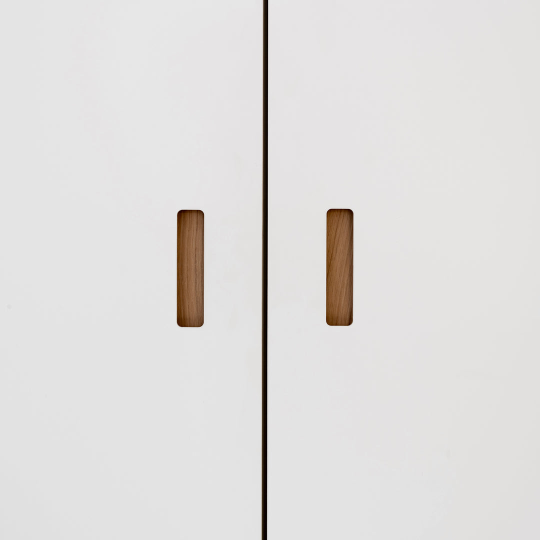 Houtmerk - Kast Lusso 01 - Hoge kast met houten Spatio vak Kastcombinatie Houtmerk