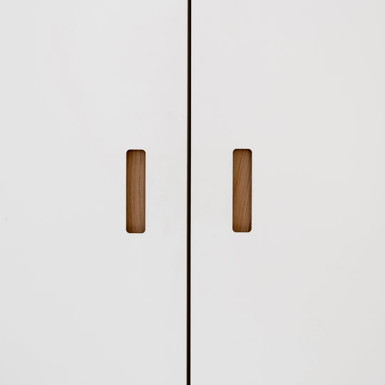 Houtmerk - Kast Lusso 01 - Hoge kast met houten Spatio vak Kastcombinatie Houtmerk