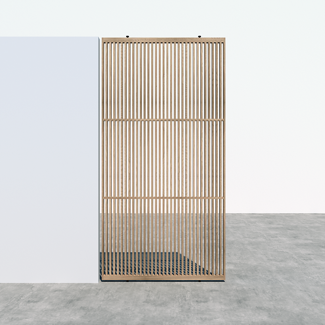 Houtmerk - Houten Roomdivider Linea Standaard - Kamerhoog van 235cm tot 265cm Roomdividers Houtmerk