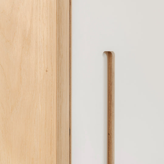 Houtmerk - Kast Buco 03 - Hoge kast met nis en zitelement Kastcombinatie Houtmerk