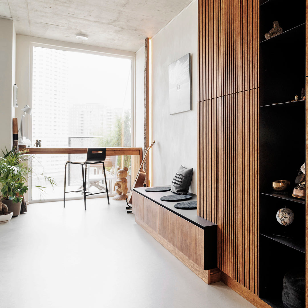 Houtmerk Domus® - Kastenwand Ferro - Plaatstaal open vak Kasten Houtmerk