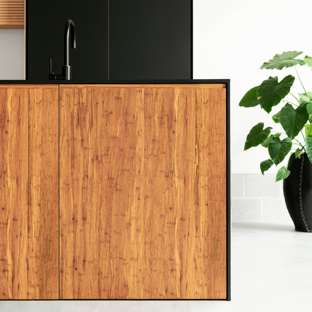 Ratio - Keukenfront GRIP - Solid Bamboo Caramel Matte Lak Keukenfronten Houtmerk