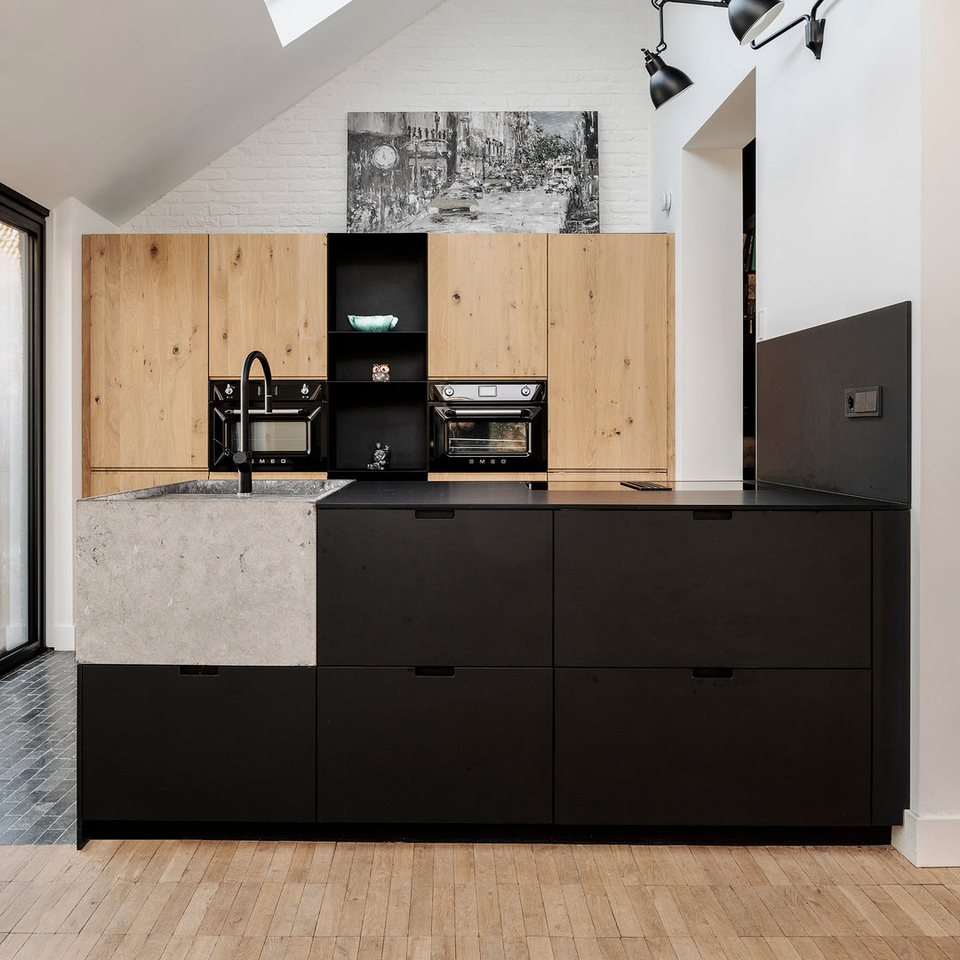 Houtmerk - Concreto wasbak hardsteen - maatwerk steen Wastafels Houtmerk