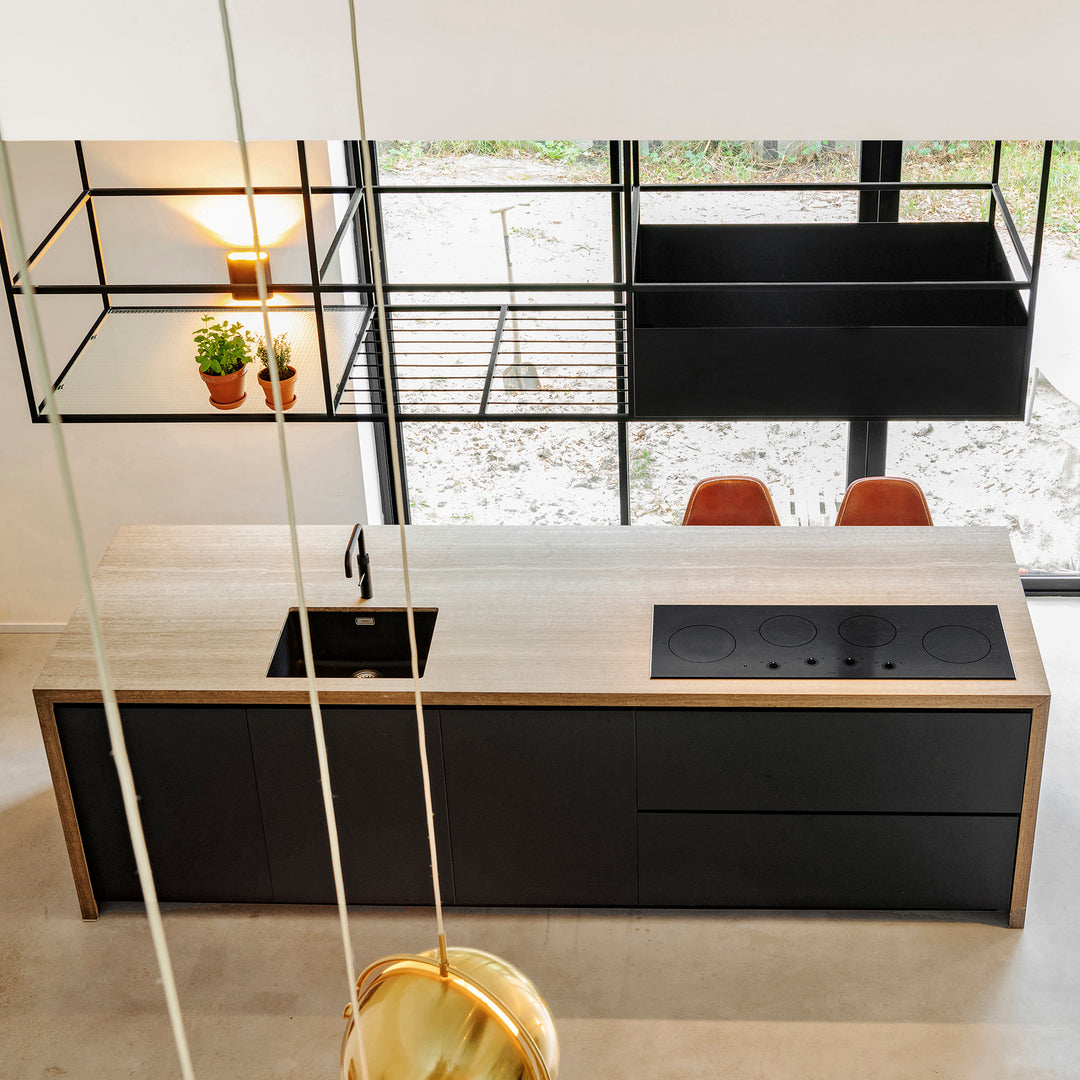Houtmerk Ratio® - Plafondrek Hannover - Open vak gecoat staal Keukens Houtmerk