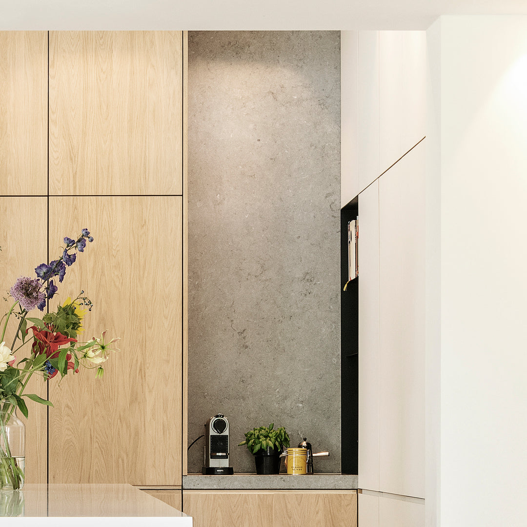 Houtmerk - Kast Fumo 03 - Hoge kastenwand voor haard Kastcombinatie Houtmerk