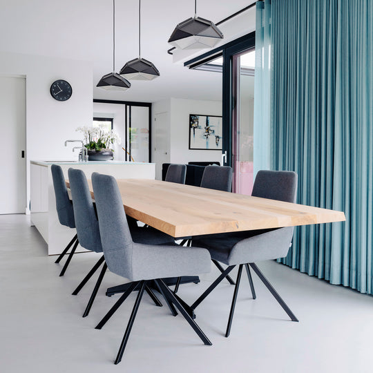 Houtmerk - Tafel Still Eiken - Rechthoek ronde hoek Tafels Houtmerk