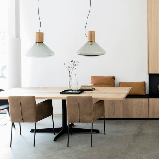 Houtmerk - Tafel Still Eiken - Rechthoek ronde hoek Tafels Houtmerk