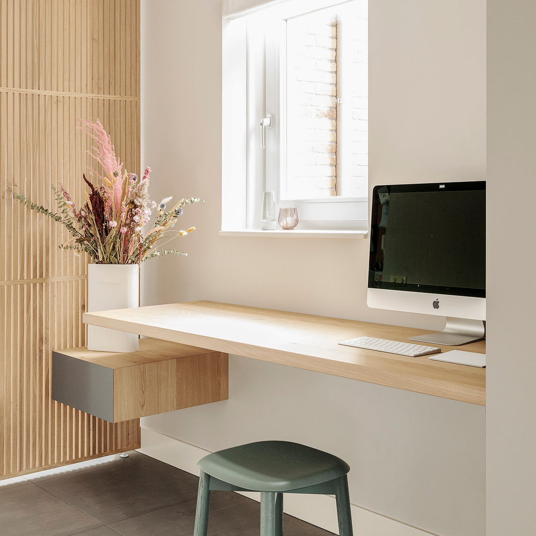 Houtmerk - Kast Duna 03 - Hoge kast met Spatio vak en bureaublad Kastcombinatie Houtmerk