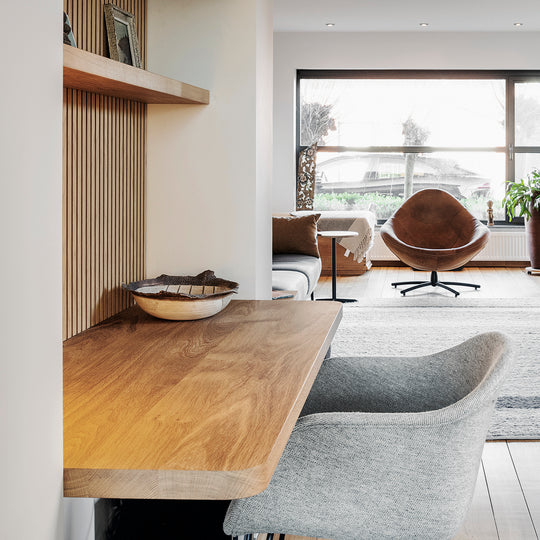 Houtmerk - Houten Wandpaneel met groeven profiel - Maatwerk Kasten Houtmerk