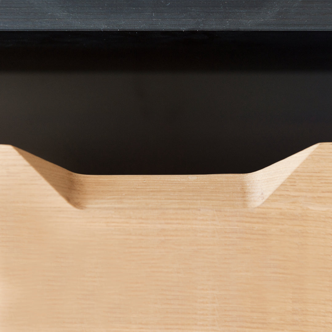 Houtmerk - Houten wandmeubel Azur - Massief noten met stalen frame Kasten Houtmerk
