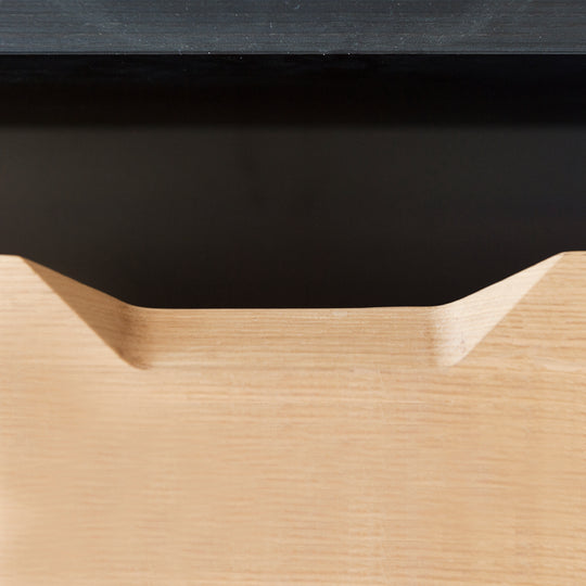 Houtmerk - Houten wandmeubel Azur - Massief noten met stalen frame Kasten Houtmerk