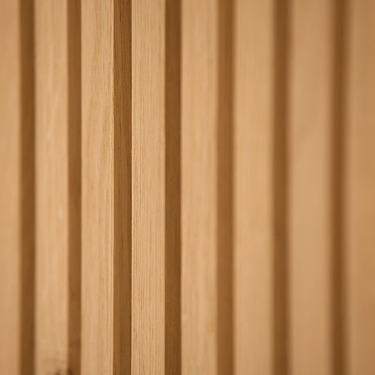 Houtmerk - Houten Wandpaneel met groeven profiel - Maatwerk Kasten Houtmerk