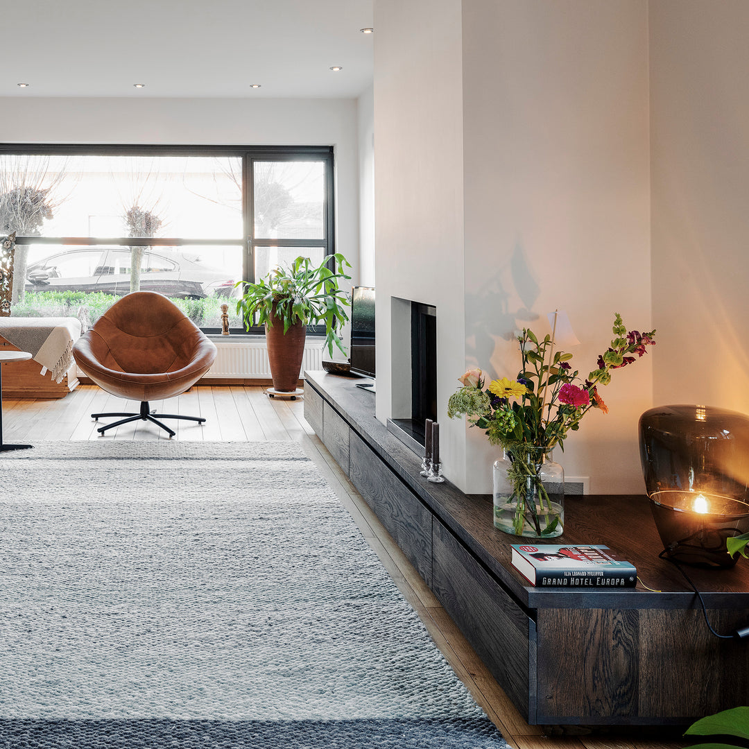 Houtmerk - Kast Duet 01 - Haardmeubel of Zitkast met lades Kastcombinatie Houtmerk