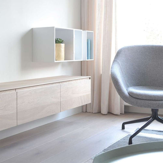 Houtmerk - Houten wandmeubel Malaga - Massief hout maatwerk Kasten Houtmerk