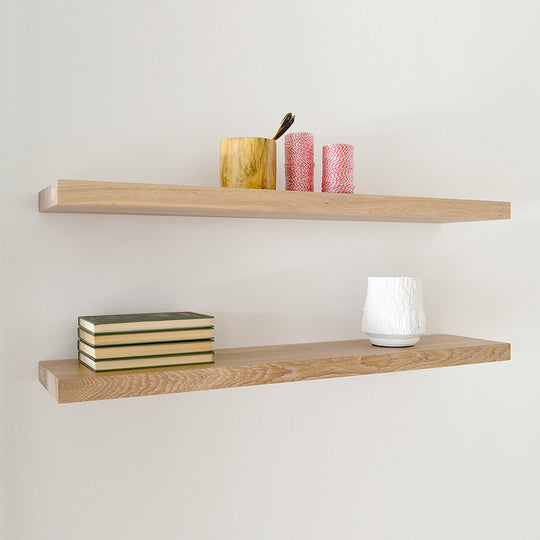 Houtmerk - Houten Wandplank blinde bevestiging - Massief eiken Wandplanken Houtmerk