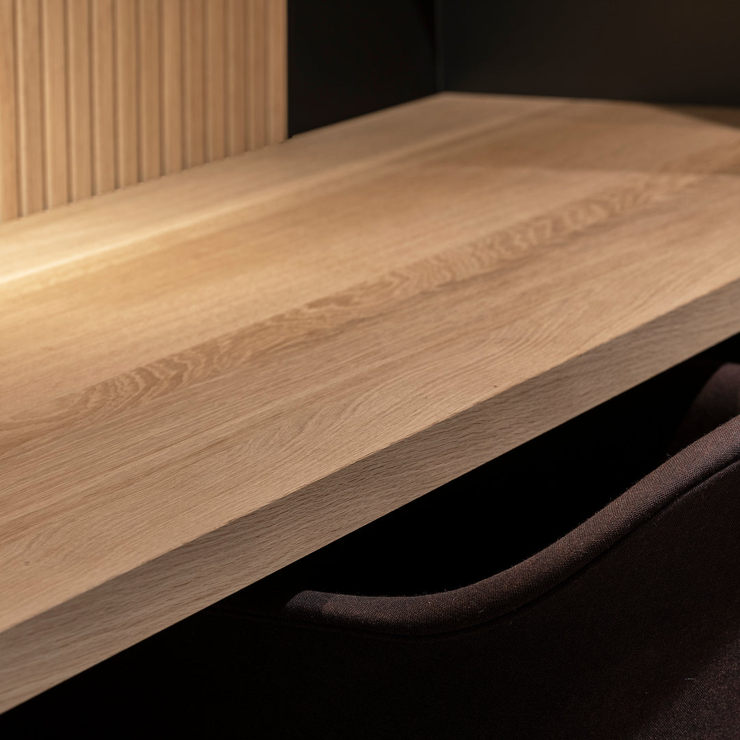 Houtmerk - Kast Flex 05 - Hoge kast met bureaublad en achterwand Kastcombinatie Houtmerk