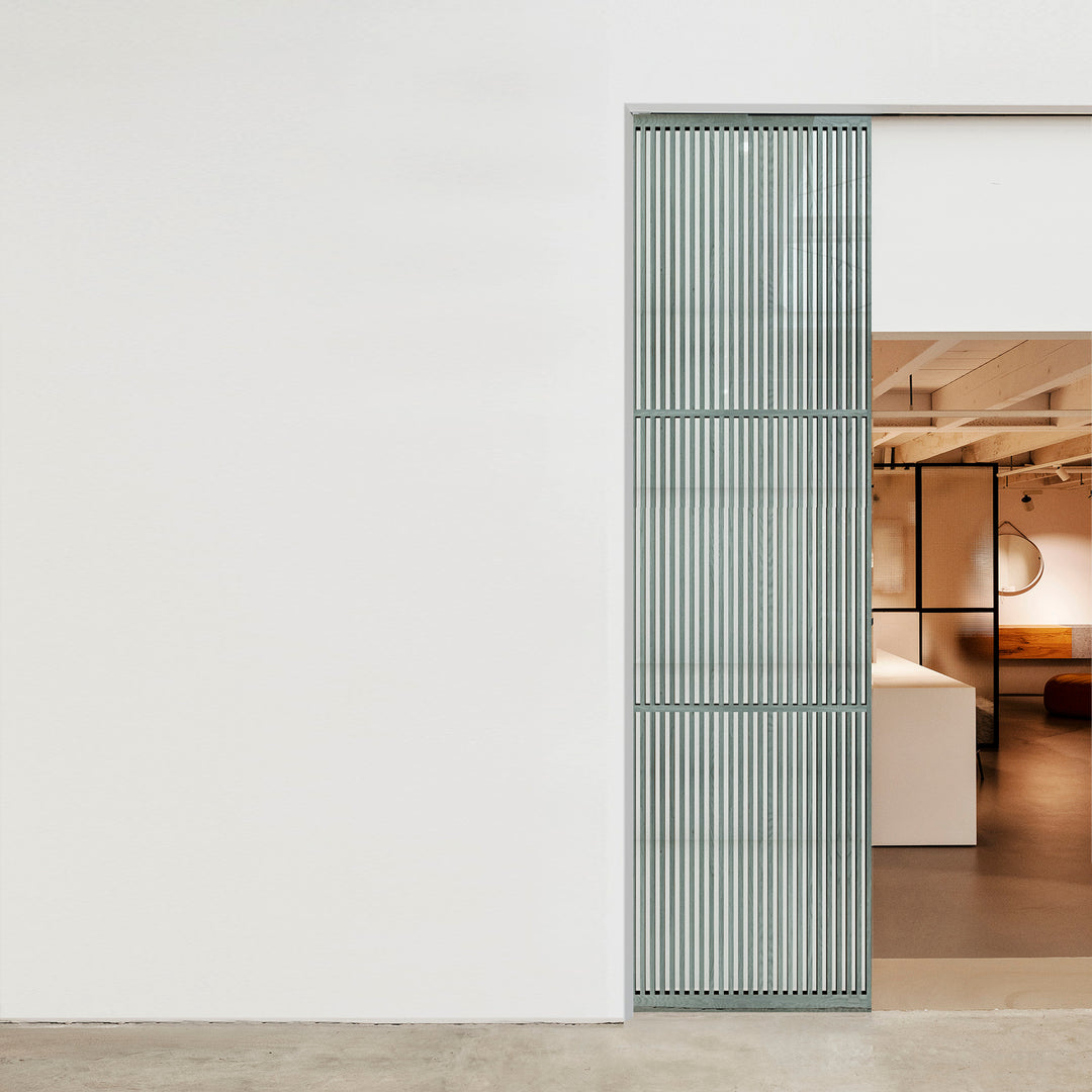 Houtmerk - Farrow&Ball Kleuren Roomdivider Stiletto - Met schuifrails nismontage van 235cm tot 265cm hoog Roomdividers Houtmerk