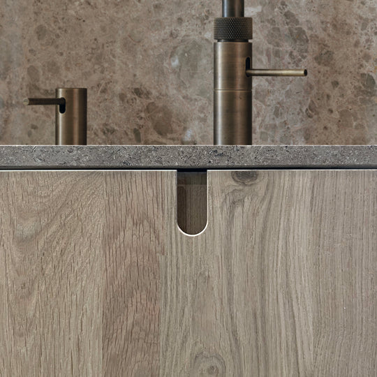 Houtmerk - Kast Argo 09 - Hoge kast met diepe ladekast Kastcombinatie Houtmerk