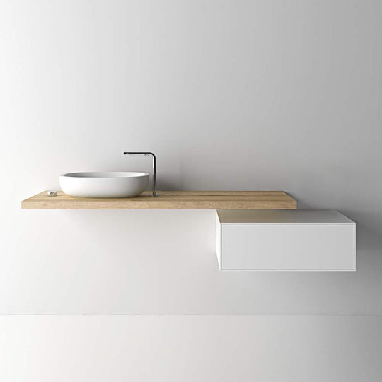 Houtmerk - Donau Bureau plank - maatwerk massief hout Kasten Houtmerk