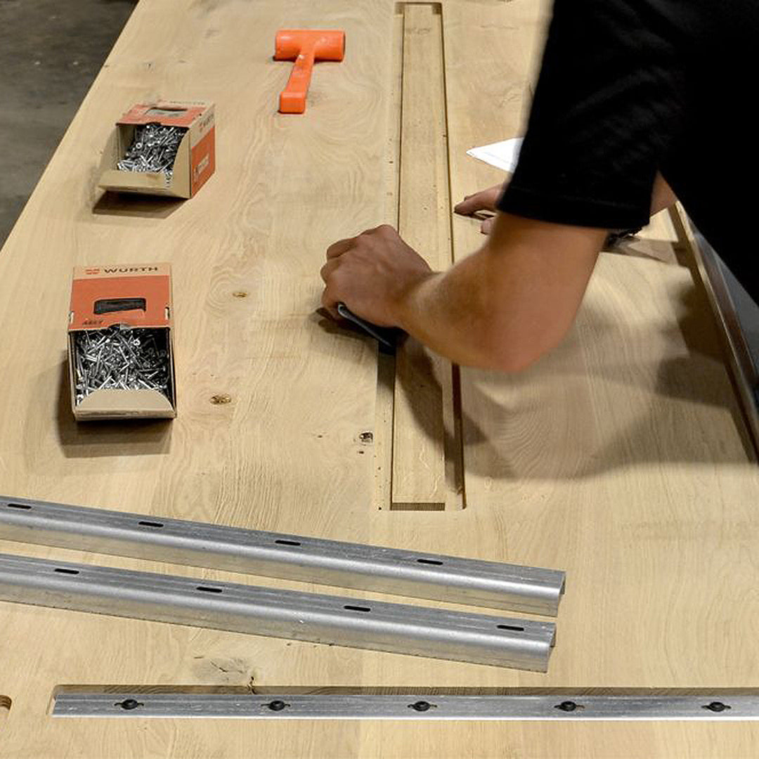 Houtmerk – Bewerking – U-profiel in werkblad Bewerkingen Houtmerk