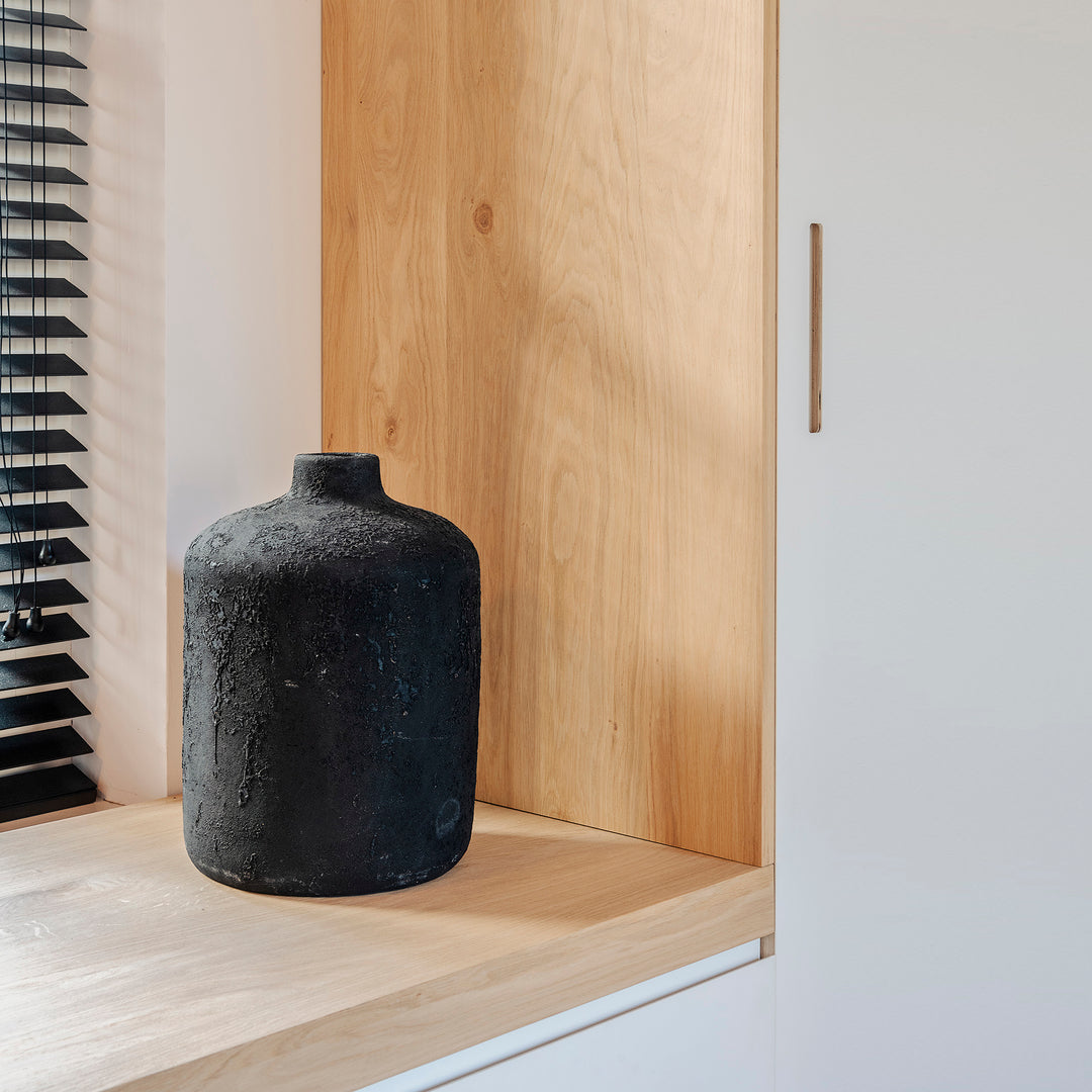 Houtmerk - Kast Buco 03 - Hoge kast met nis en zitelement Kastcombinatie Houtmerk
