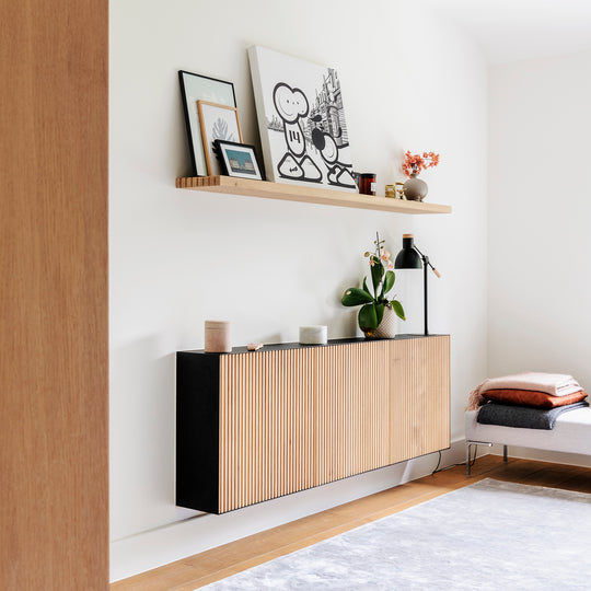 Houtmerk - Houten Wandplank blinde bevestiging - Massief eiken Wandplanken Houtmerk