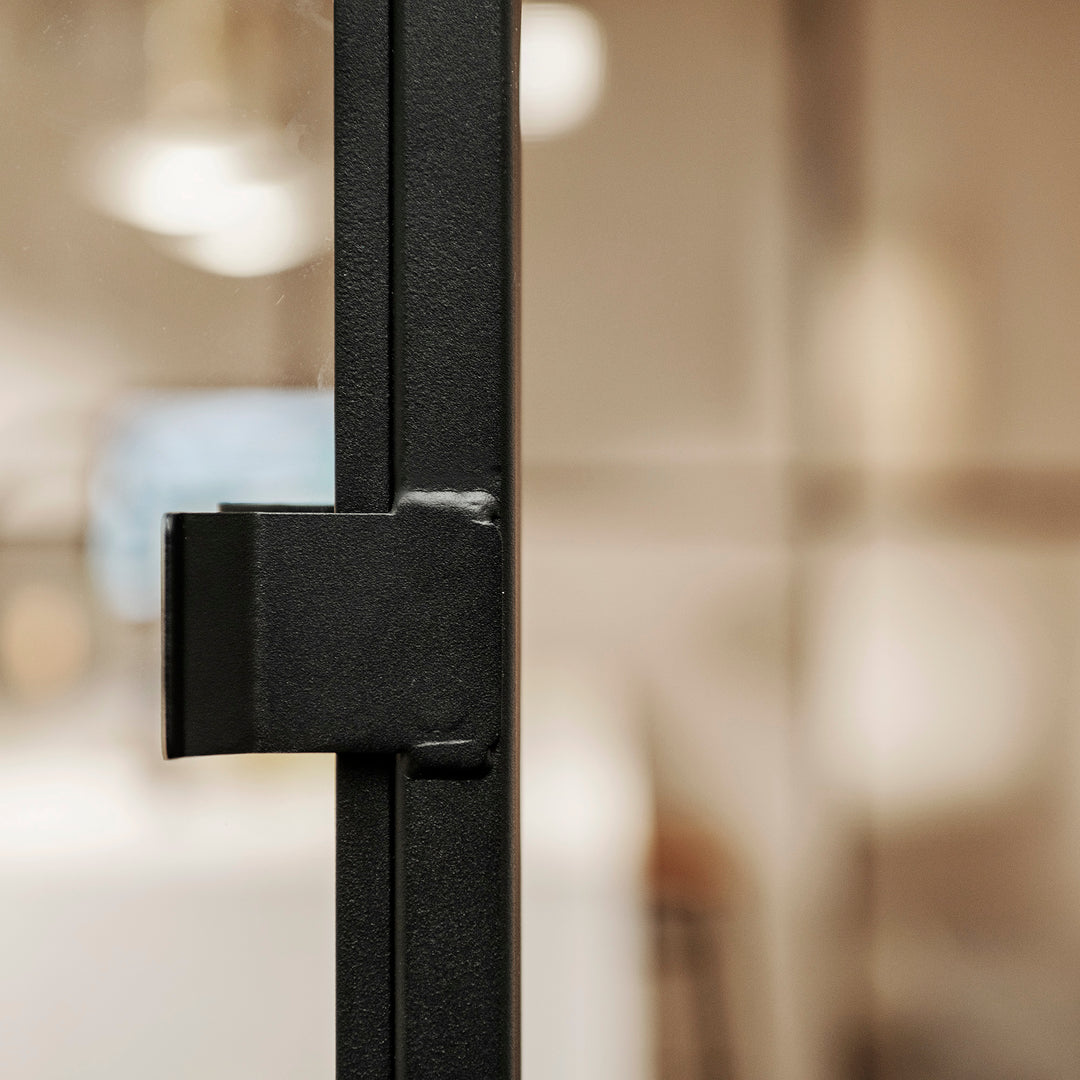 Houtmerk - En Suite Kast Porta 04 - Kast met stalen schuifdeuren Kastcombinatie Houtmerk