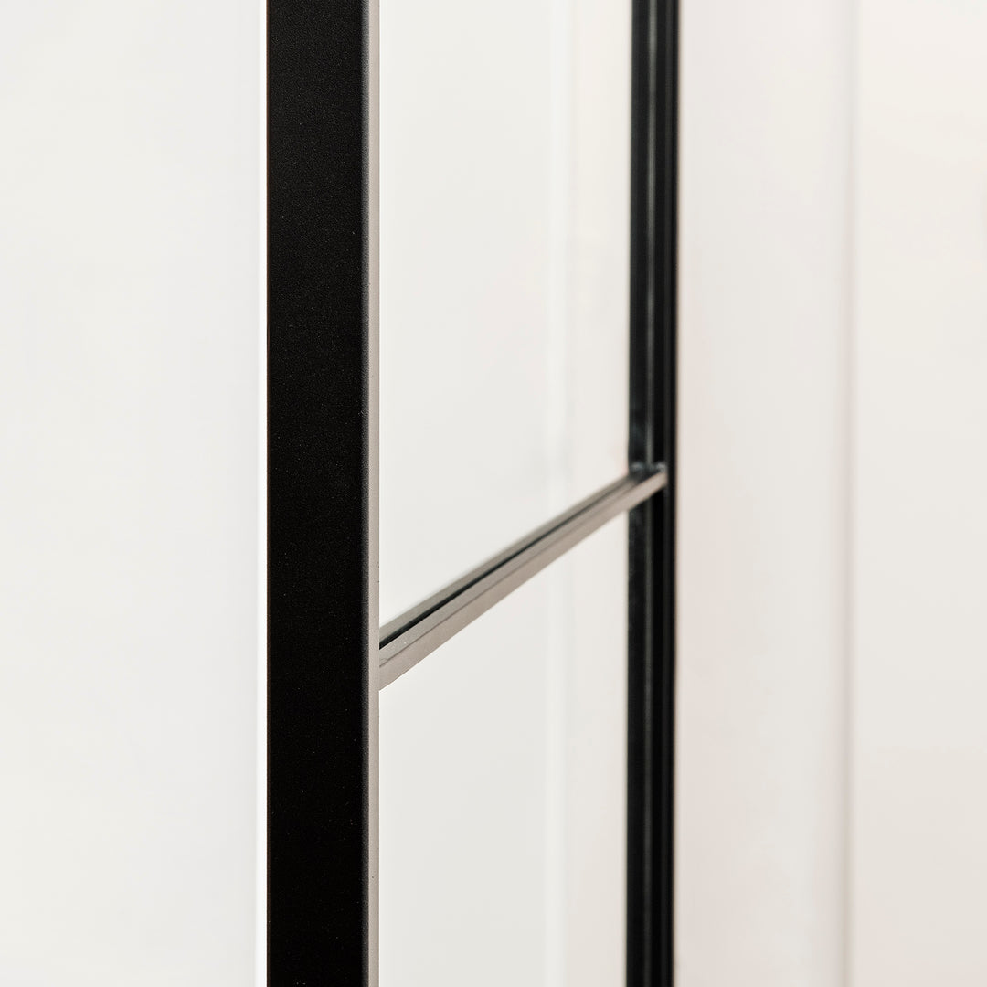 Houtmerk - En Suite Kast Porta 04 - Kast met stalen schuifdeuren Kastcombinatie Houtmerk