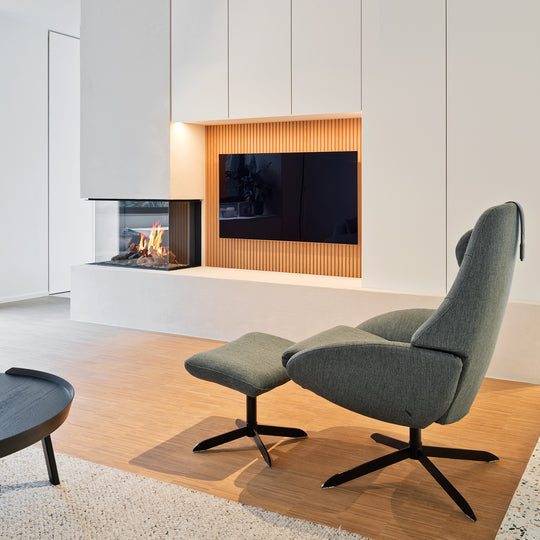 Houtmerk - Kast Fumo 04 - Hoge kastenwand voor haard Kastcombinatie Houtmerk