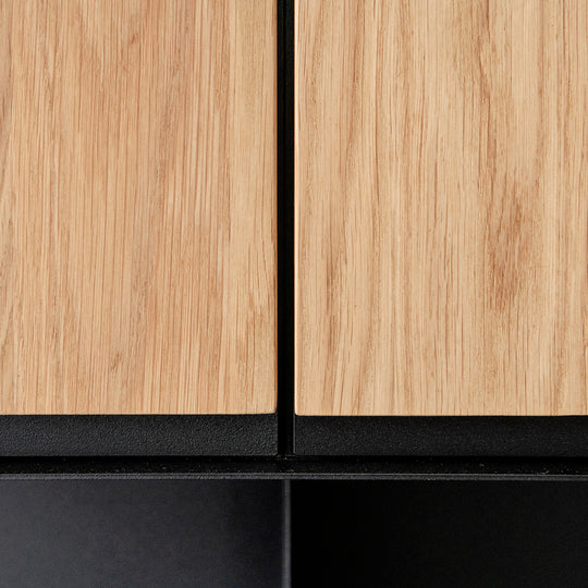 Houtmerk - Kast Fumo 02 - Hoge kastenwand voor haard Kastcombinatie Houtmerk