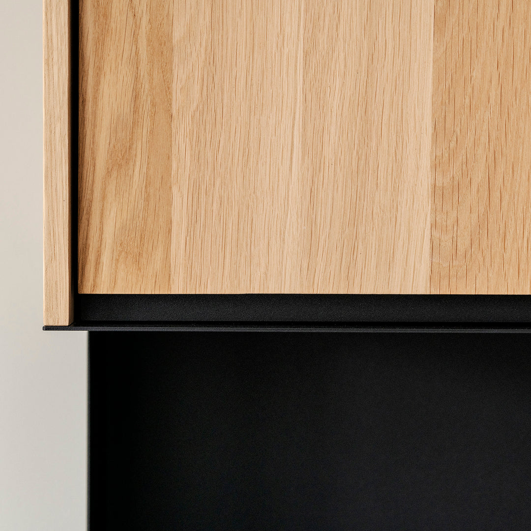 Houtmerk - Kast Fumo 02 - Hoge kastenwand voor haard Kastcombinatie Houtmerk