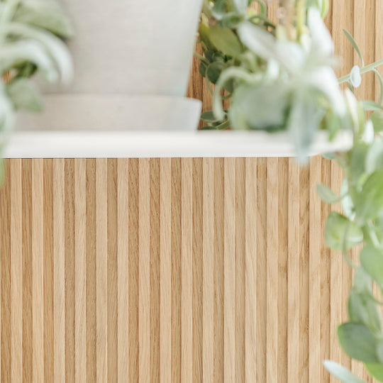 Houtmerk - Kast Buco 02 - Hoge kast met nis en zitelement Kastcombinatie Houtmerk
