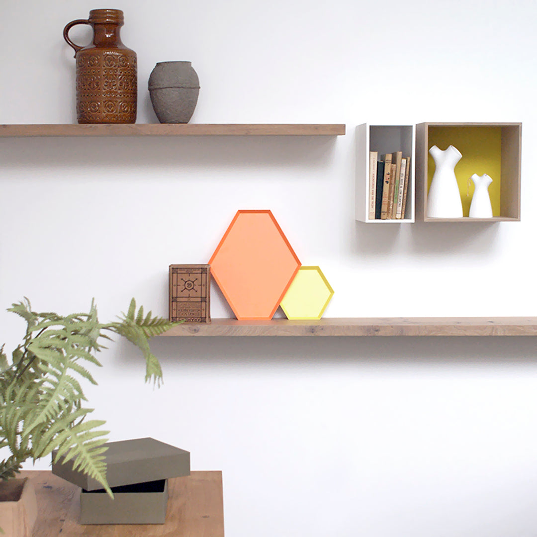 Houtmerk - Houten Wandplank blinde bevestiging - Massief eiken Wandplanken Houtmerk