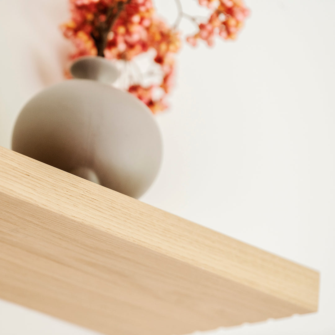 Houtmerk - Houten Wandplank blinde bevestiging - Massief eiken Wandplanken Houtmerk