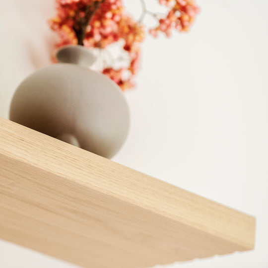 Houtmerk - Houten Wandplank blinde bevestiging - Massief eiken Wandplanken Houtmerk