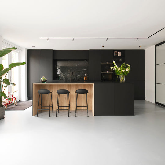 Ratio - Keukenfront GRIP - Massief eiken Primeur Zwarte beits Keukenfronten Houtmerk