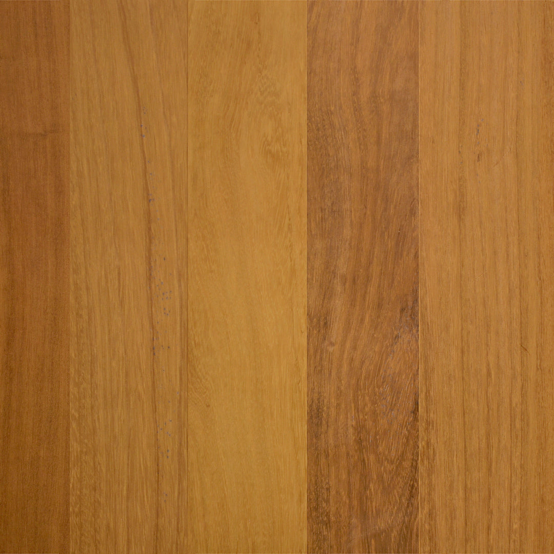 Houtmerk - Massief houten werkblad op maat - Iroko doorgaande lamel Werkbladen Houtmerk