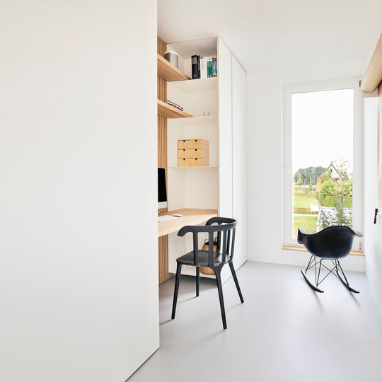Houtmerk Domus® - Kastenwand Flex met werkplek - Massief hout met Arpa Fenix Kasten Houtmerk