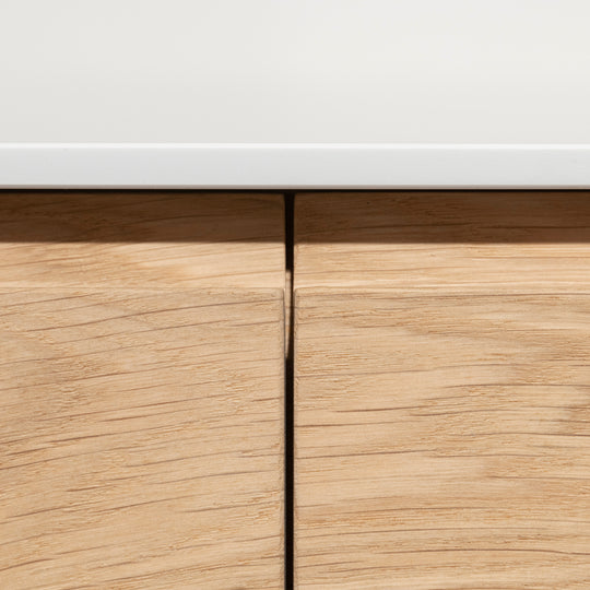 Houtmerk - Houten Badmeubel Lago met verzonken wastafel - Massief hout maatwerk Badmeubels Houtmerk