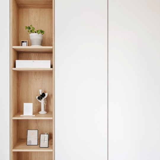 Houtmerk - Kast Fumo 06 - Hoge kastenwand voor haard Kastcombinatie Houtmerk