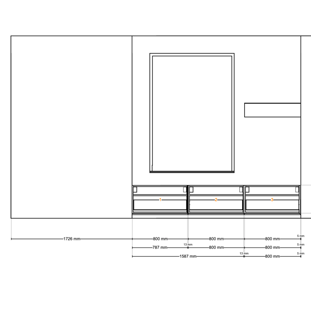 Houtmerk - Zitbank Villa 01 - Zitelement met lades of deuren Kastcombinatie Houtmerk