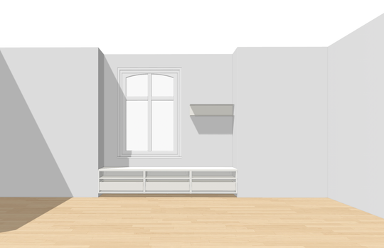 Houtmerk - Zitbank Villa 01 - Zitelement met lades of deuren Kastcombinatie Houtmerk