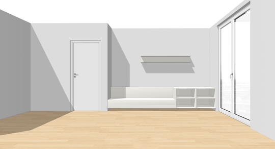 Houtmerk - Zitbank Villa 02 - Zitelement met lades of deuren Kastcombinatie Houtmerk