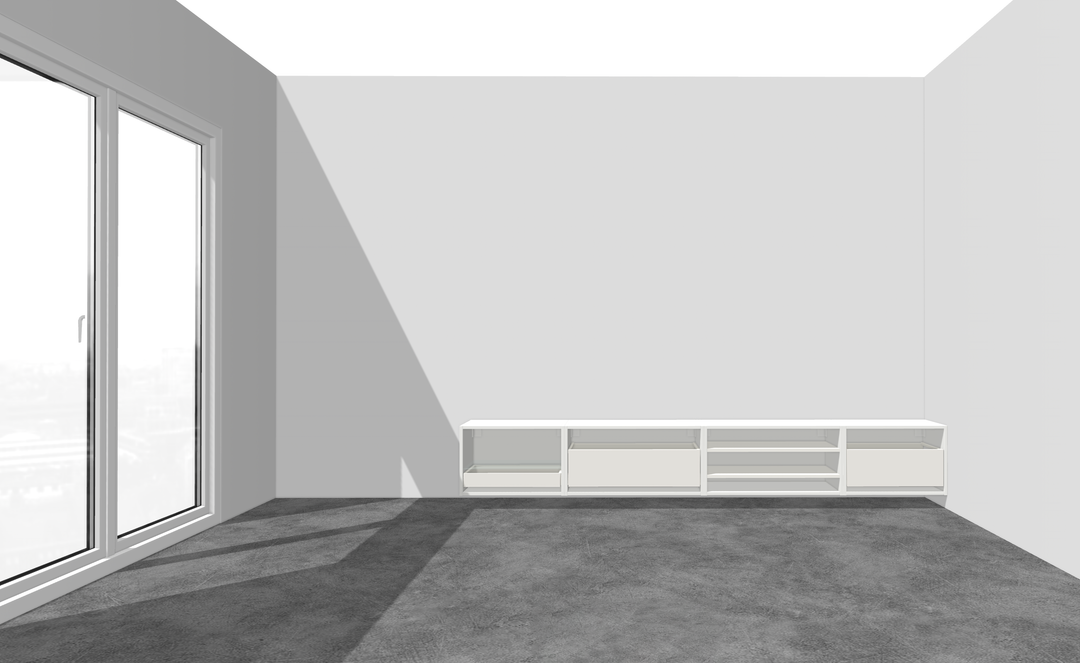 Houtmerk - Kast Duet 03 - Zitkast met lades Kastcombinatie Houtmerk