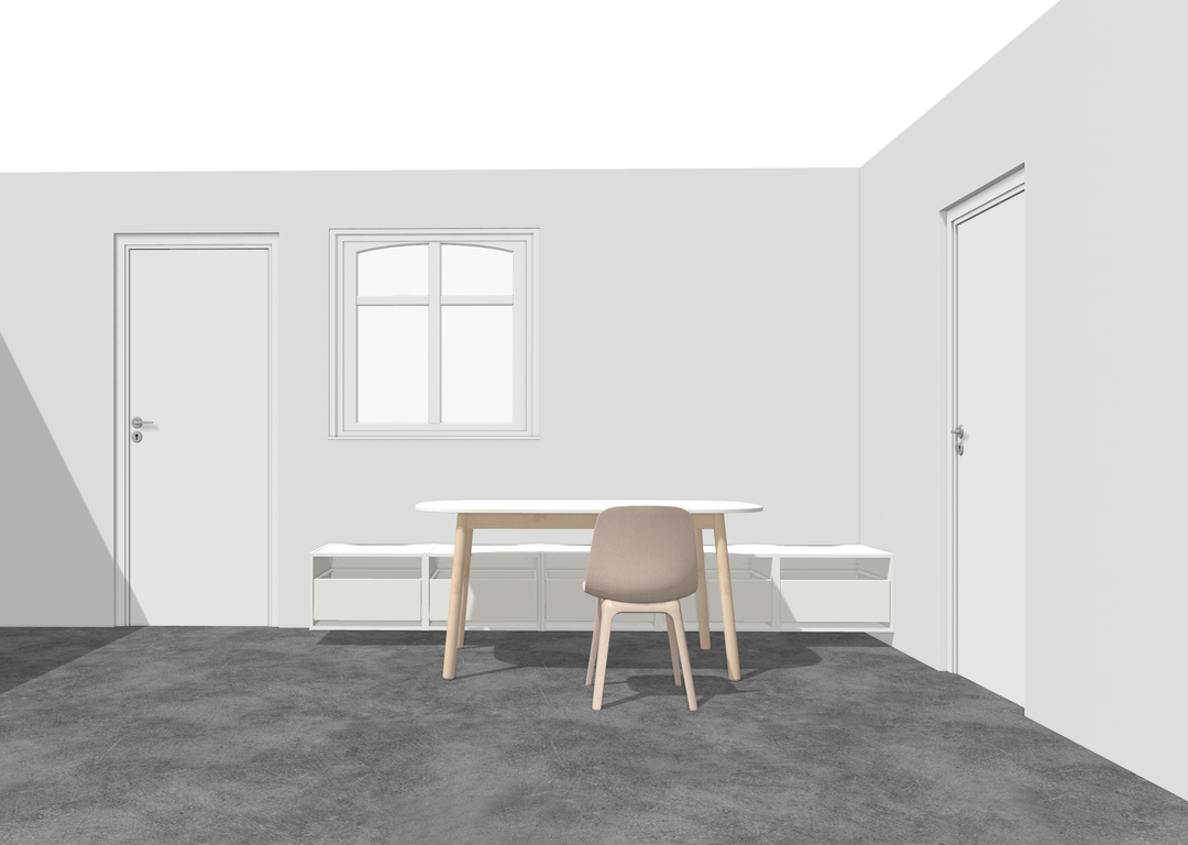 Houtmerk - Kast Duet 02 - Zitkast met lades Kastcombinatie Houtmerk